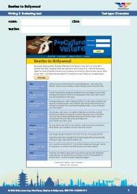 Worksheets Year 10: Beatles To Bollywood Writing 3