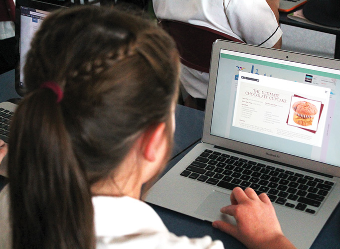 Livingstone student using WordFlyers